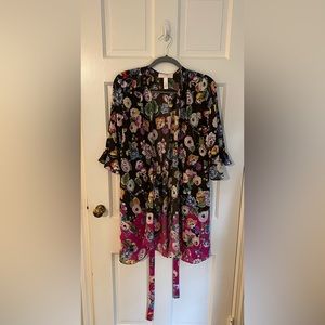 Oscar de la Renta Pink Label Floral Robe / M